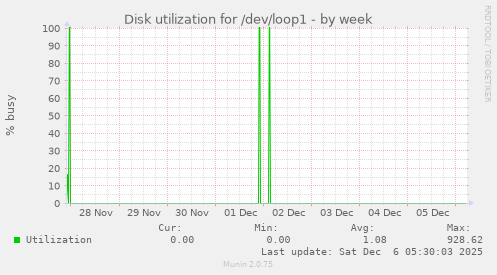 Disk utilization for /dev/loop1